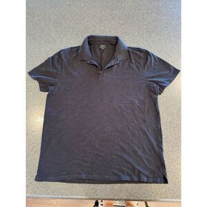 VINCE MENS CHARCOAL/BLACK STRETCH COTTON POLO SIZE XL $99 Made In Peru‎